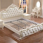 Trueliving  Cottage Dark bed Laminated Finish & PU Finish 6Ft *6Ft *1Ft